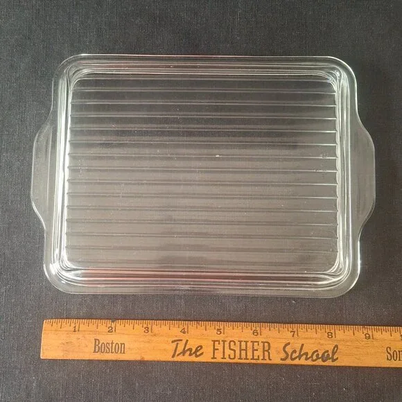 Pyrex 503-C Refrigerator Dish Clear Glass Replacement Lid Only All-Over Rib Top - Picture 1 of 6